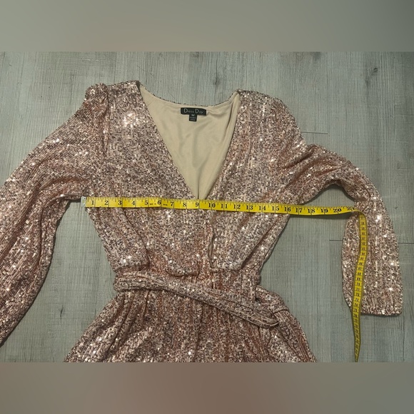 Rose Gold Sequin Romper - Picture 9 of 13